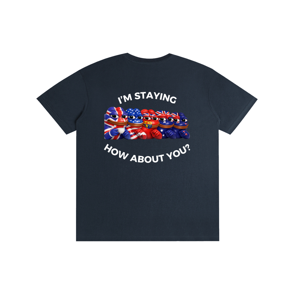 "I'm Staying" Anglosphere T - Black/Dark Blue/Navy