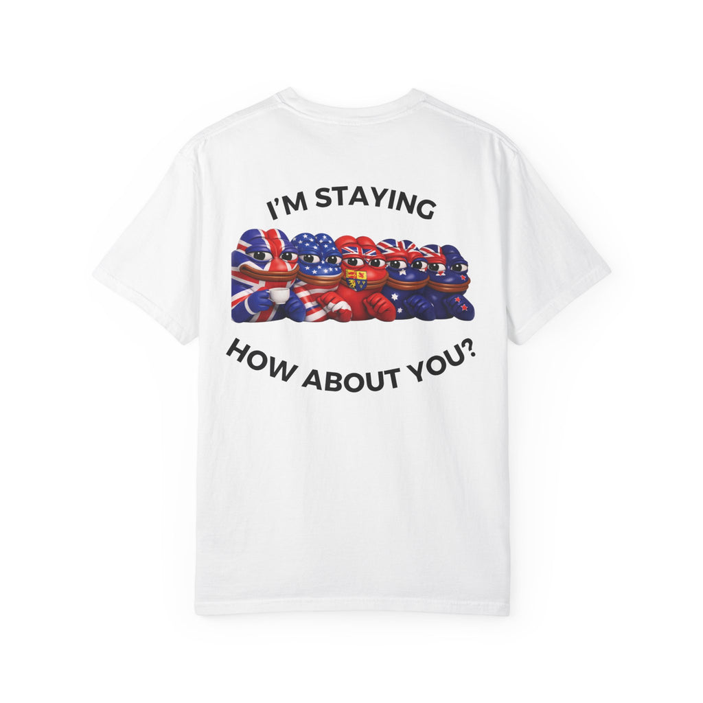 "I'm Staying" Anglosphere Emblem T - White