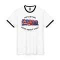 "I'm Staying" Anglosphere Ringer T - Assorted Colors