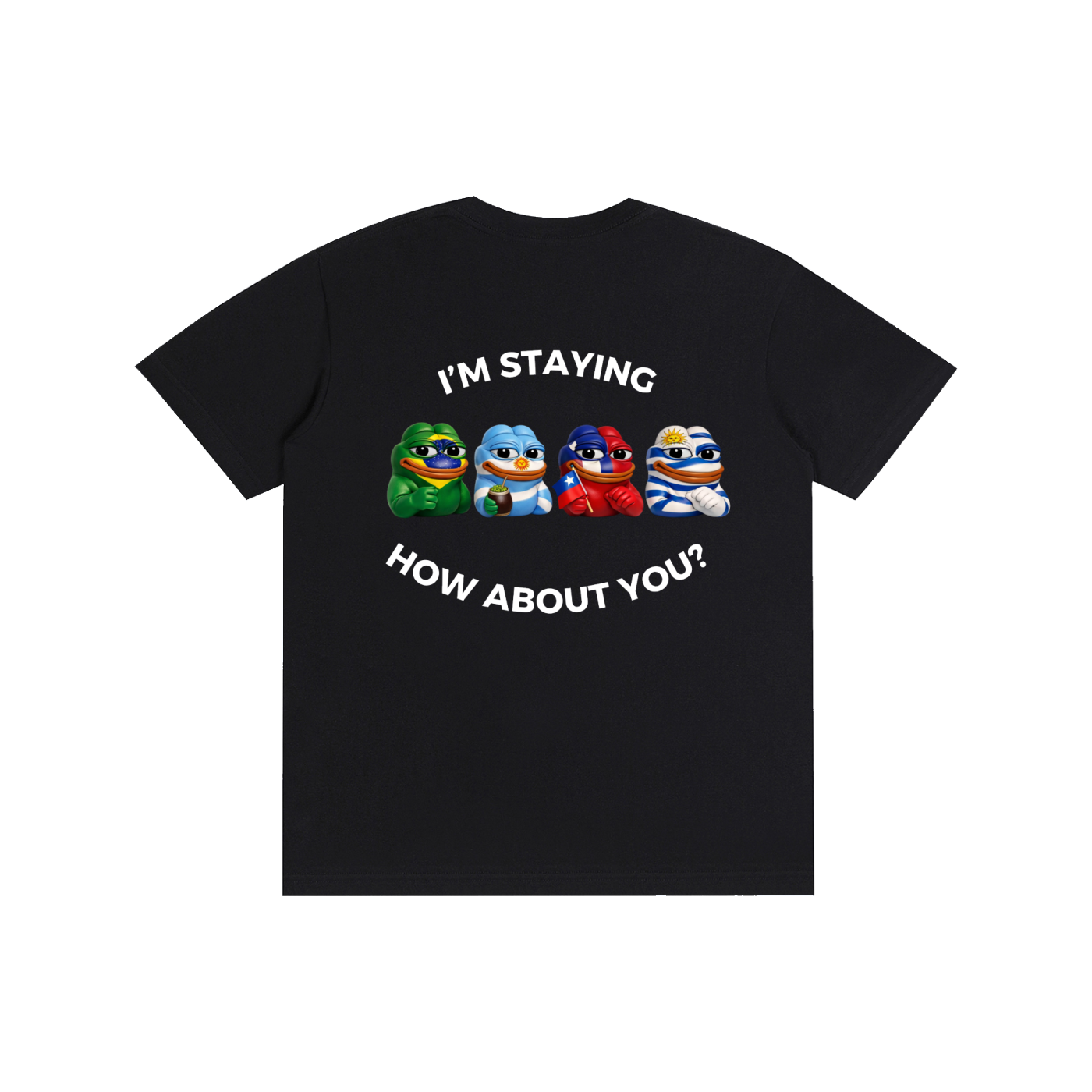 "I'm Staying" South America T - Black/Dark Green