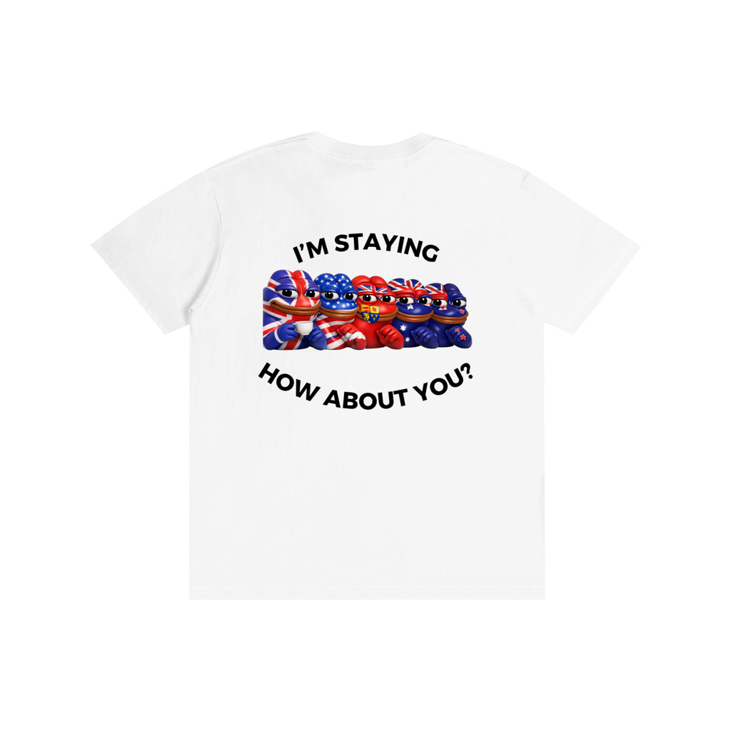 "I'm Staying" Anglosphere T - Black/Dark Blue/Navy