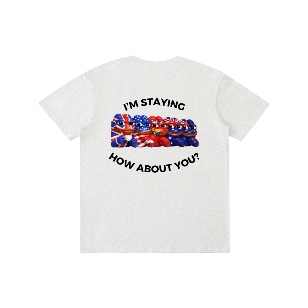 "I'm Staying" Anglosphere T - Black/Dark Blue/Navy