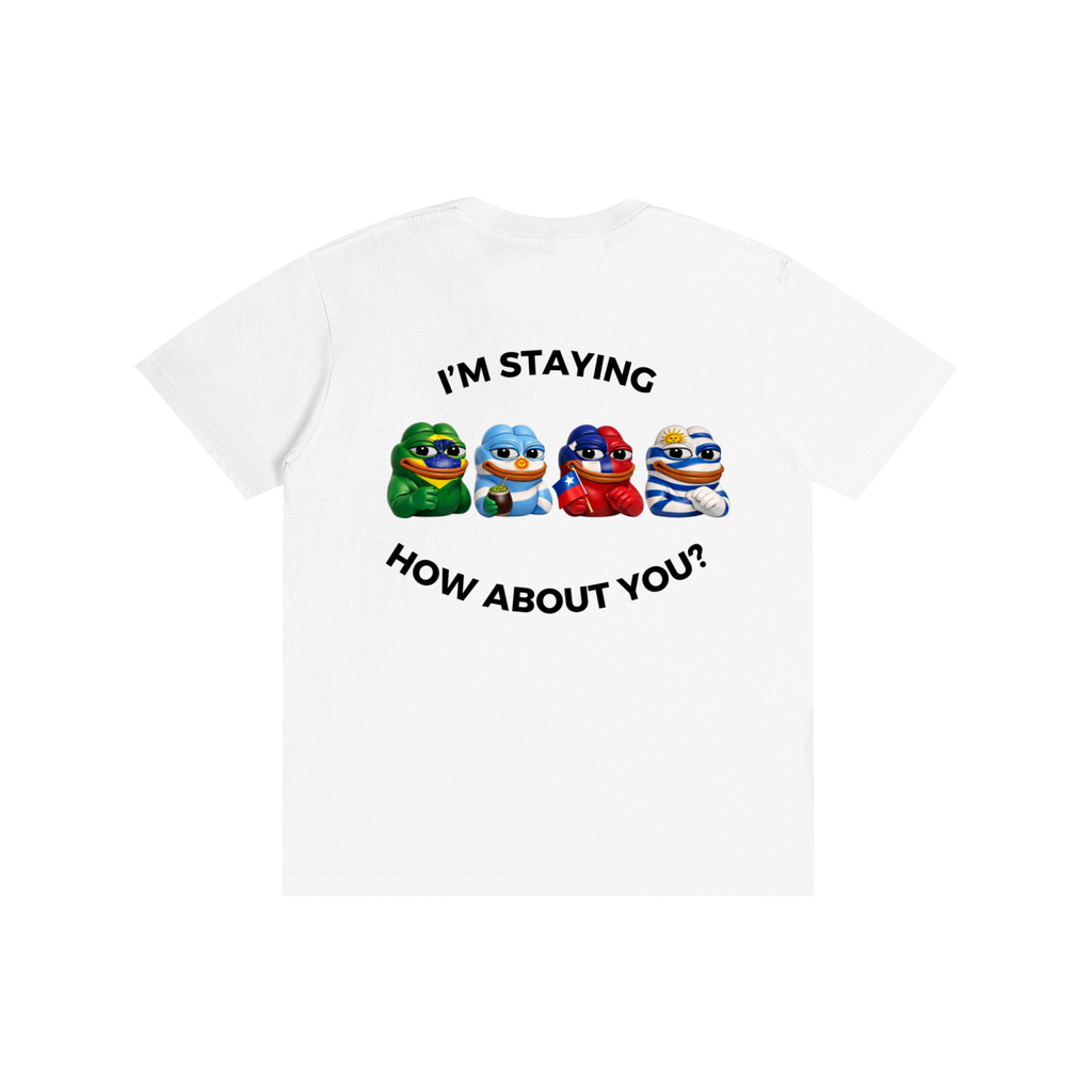 "I'm Staying" South America T - White/Light Grey